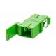 Stable SC Fiber Optic Adapter Outer Shutter Green Color Corrosion Resistant
