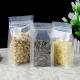 Resealable Doypack Clear Transparent Plastic Stand Up 8 Side Quad Seal Block Bottom Gusset Box Pouch Zipper Bag