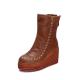 S330 Autumn And Winter New Martin Boots Retro Leather Waterproof Platform High-Heel Zipper Fashion Women'S Boots