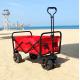 Wide Wheels Practical Foldable Beach Cart Welding Industrial Storage Folding Wagon