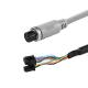 Waterproof M12 14-Pin Female Circular Connector Cable with Open Wire End for Sensor Signal Transmission or Industrial Automation