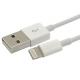 White USB Charging & Syncing Cable A Male to 8pin Lightning connector for Apple