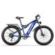 500W Metallic Blue Electric Bike 48V Bafang Motor Fat Tire Ebike Full Suspension