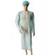 Cast Polyethylene Disposable Blue Gowns With Long Sleeves Open Back Side