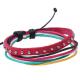 Rivet small fresh leather bracelet leather bracelet wax rope bracelet multilayer mixed