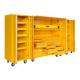 Silver Heavy Duty Rolling Tool Cabinet and Tools Box Set with Performax Side Cabinet