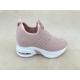 Breathable Pink Platform Loafers Microfiber Loafer Platform Shoes