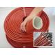 Heat Insulation Silicone Rubber Fiberglass Sleeving Flame Resistance