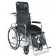 Elevating Footrest Foldable Wheelchair With Commode Adjustable Armrests
