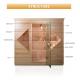 Hemlock Wood Door Handle Home Sauna Room With Stove And Stone