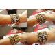 Beautiful restro crystal gold plated bangles bracelets metal casting jewelry