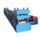 Steel / Metal Cold Roll Forming Machine , Highway Guardrail Making Machine Guide Pillar Type