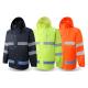 Reflective PPE Safety Wear Waterproof Double Layer Adult Split Raincoat Overalls