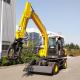 Heavy Duty Construction Equipment Wheeled Excavator Rotary Wheel Wood Grabber