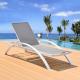 Waterproof UV Resistant PVC Textilene Aluminum Chaise Beach Lounge Chair