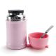 700ml Metal Custom Stainless Steel Vacuum Food Container With Foldable Ss Spoon