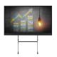 Interactive 4K Ultra HD LCD Smart Board Windows OS 10/11 Pro Wall Mountable Tempered Glass Built In Speakers Touch