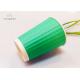 Green Embossed Takeaway Ripple Paper Cups Double Wall For Hot Beverage