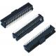 Black Female Pin Headers  Double Low 60 Pins SMT With Cap  LCP Plastic