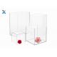 Square Acrylic Packaging Box 4 / 12 Inch 5 Sided Clear Acrylic Gift Boxes