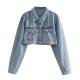 Factory OEM Spring Autumn Denim Clothing Oversized Long Sleeve Jackets