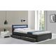 Much color Solid back LED Upholstered  Bed comfortable for sleep FSC