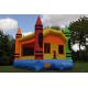 Double - Tripple Stitch Kids Inflatable Bouncers With 4 Pinnacle