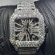 41mm VVS Jewelry Diamond Watch 29 Carats Skeleton Diamond Watch
