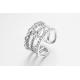 3.5mm 925 Cz Engagement Ring 4.15g Halo Cubic Zirconia