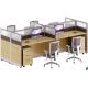 modern 4 seater office galss partition table furniture