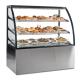Curved Glass Electric Heating Food Warming Showcase Hot Food Pizza Pie Warmer Display Cabinet