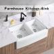 Ceramic Rectangular Double Bowl Farmhouse Sink 33 Inch Farmhouse Sink