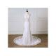 Sling Lace Mermaid Long Tail Bridal Gown  / Off The Shoulder Wedding Dress