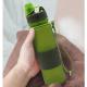 Roll up Collapsible Silicone Water Bottle , 650ML Outdoor