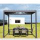 3.6mx4.2m Metal Roof Gazebo Villa Garden Landscape Leisure Shade Aluminium Pergola With Sides