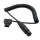 Coiled D-Tap Dap 2Pin Male to XLR 4pin female Cable for DSLR Rig Power V-Mount