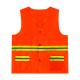 Custom Reflective Safety Vests Orange Safety Vest With Pockets
