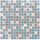 Grey blue blend 20mm glass mosaic mix patter decoration