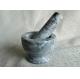 Household Stone Mortar And Pestle , Solid Marble Stone Bowl With Masher