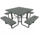 Perforated Steel Metal Outdoor Picnic Tables And Bench For Playground Sports