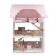 Wooden three-story villa girl DIY simulation home large house pink doll house early education educational toys