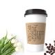 Disposable Paper Cup Sleeves Various Size Heat Resistant For Hot Coffee