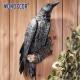 Weatherproof Crow Bird Metal Wall Art Smooth Texture