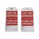 Waterproof Custom Repair Tags White Red Tag Out Of Service Fuera De Servicio