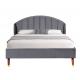 Easy Assembly Velvet Upholstered Bed Frame Wood Sprung Slats Double Size