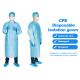CPE Protective Patient Medical Disposable Gowns , Isolation Blue CPE Protect Safety Apron