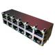 0810-2H6R-28-F Stacked 2x6 Conn Magjack 12Port 100 Base-T Rj45 Shielded With LED
