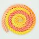 13mm Three Strand Cotton Rope Twisted Mixed Color Dog Leash Climbing Rope