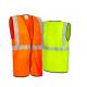 PVC Waterproof Fabric Reflective Safety Jacket With Pockets For Adult Uniform
