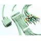 TPU One Piece EKG Lead Wires 3/5 Lead 3.6 Metre Length Blue Wire
